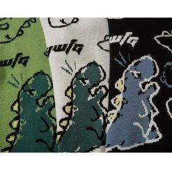 Streetgarm NEW Dinosaur Cartoon Knitted Sweater