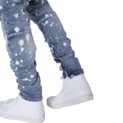 Streetgarm Distressed Snow Wash Paint Denim Jeans NEW