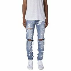 Streetgarm Distressed Snow Wash Paint Denim Jeans NEW
