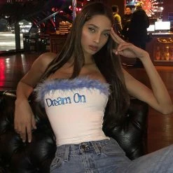 Streetgarm Dream On Fluffy Tube Top NEW