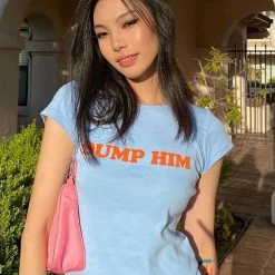 Streetgarm NEW Dump Him Y2K Crop Top