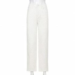 Streetgarm Ecru Pulled Distressed Slouchy Jeans