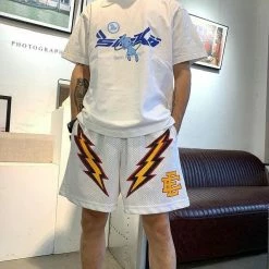 Hot Sale ⭐ Streetgarm EE Lightning Bolt Basic Shorts ⌛ 21 Streetgarm EE Lightning Bolt Basic Shorts