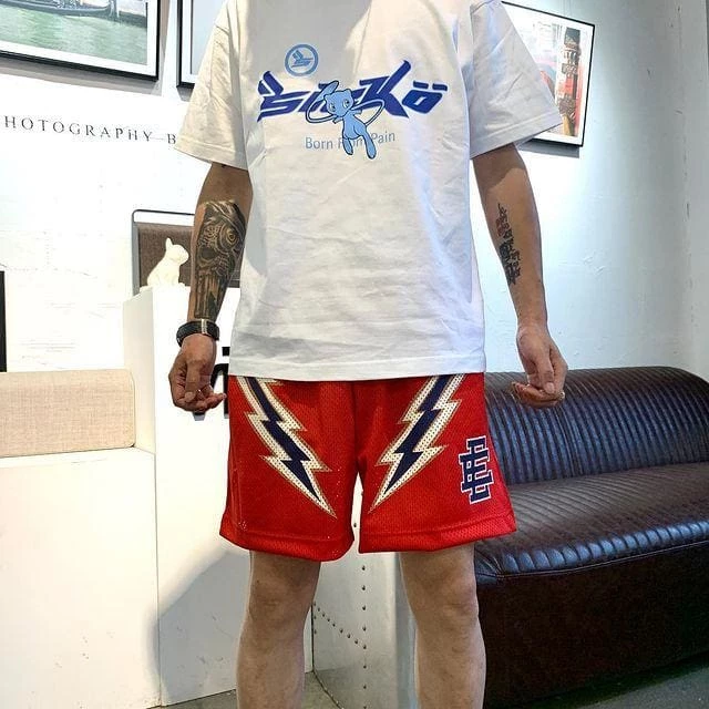 Hot Sale ⭐ Streetgarm EE Lightning Bolt Basic Shorts ⌛ 4 Streetgarm EE Lightning Bolt Basic Shorts