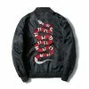 Streetgarm Embroidered King Snake Bomber Jacket NEW