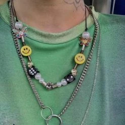 Streetgarm EVAE+ SMILEY PEARL Necklace NEW