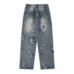 Streetgarm Fashion Patchwork Wide Leg Jeans