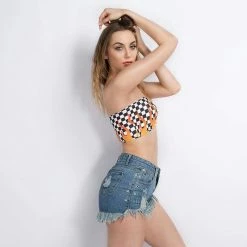 Streetgarm NEW Fire Checkerboard Tube Top