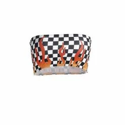 Streetgarm NEW Fire Checkerboard Tube Top