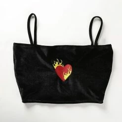 Streetgarm NEW Flaming Heart Crop Top