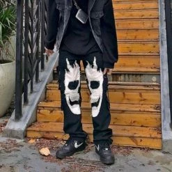 Streetgarm Flaming Skull Cargo Pants NEW