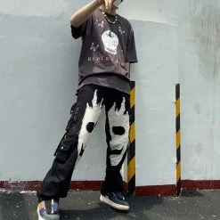 Streetgarm Flaming Skull Cargo Pants NEW