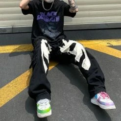 Streetgarm Flaming Skull Cargo Pants NEW