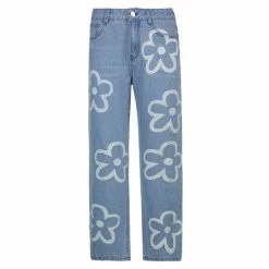Streetgarm Floral Heat Print High Waist Jeans
