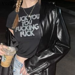 Streetgarm NEW Fuck You You Fucking Fuck Crop Top