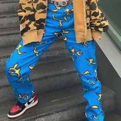 Best Pirce 👏 Streetgarm NEW Golf Blue Flame Pants 👏 12 Streetgarm NEW Golf Blue Flame Pants