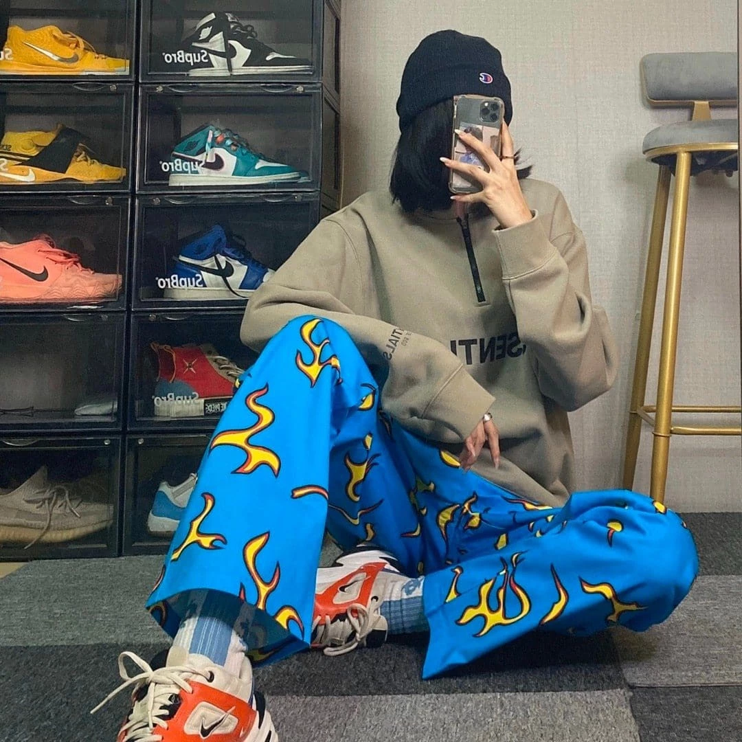 Best Pirce 👏 Streetgarm NEW Golf Blue Flame Pants 👏 6 Streetgarm NEW Golf Blue Flame Pants