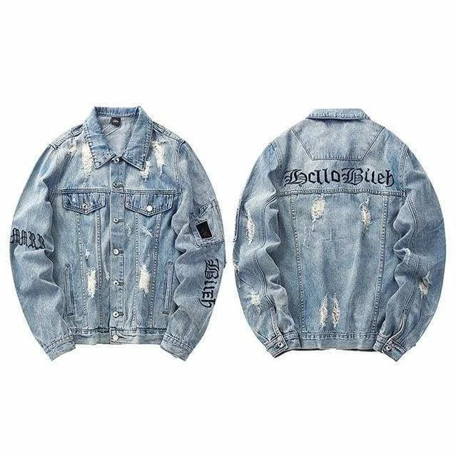 Best reviews of ๐ Streetgarm NEW Gothic Denim Jacket ๐ฏ 6 Streetgarm NEW Gothic Denim Jacket
