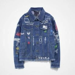 Cheapest ๐ Streetgarm Graffiti Denim Jacket ๐ 11 Streetgarm Graffiti Denim Jacket