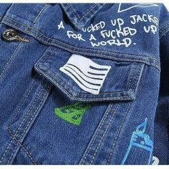 Cheapest ๐ Streetgarm Graffiti Denim Jacket ๐ 15 Streetgarm Graffiti Denim Jacket