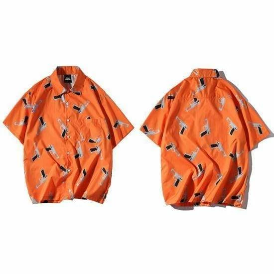 Deals ๐ Streetgarm Gun Print ๐ Shirt NEW ๐ 5 Streetgarm Gun Print Shirt NEW