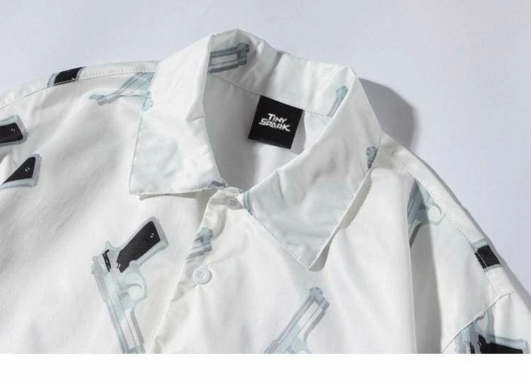 Deals ๐ Streetgarm Gun Print ๐ Shirt NEW ๐ 7 Streetgarm Gun Print Shirt NEW