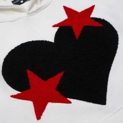Buy ๐ Streetgarm NEW Heart And Star Embroidered Hoodie โจ 12 Streetgarm NEW Heart And Star Embroidered Hoodie