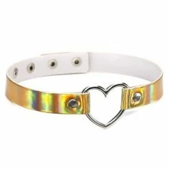 Streetgarm Holographic Heart Choker NEW