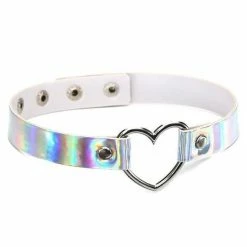 Streetgarm Holographic Heart Choker NEW
