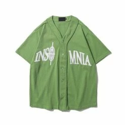 Streetgarm Insomnia Printed Baseball Shirt