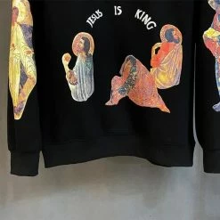 Streetgarm NEW Kanye West Jesus Is King Cross Crewneck - Black