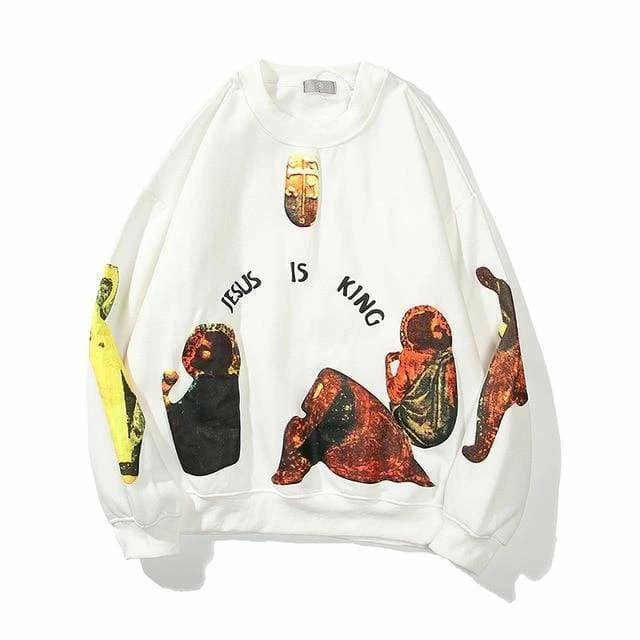 Coupon ๐ Streetgarm Kanye West Jesus Is King Cross Crewneck - White NEW ๐งจ 3 Streetgarm Kanye West Jesus Is King Cross Crewneck - White NEW