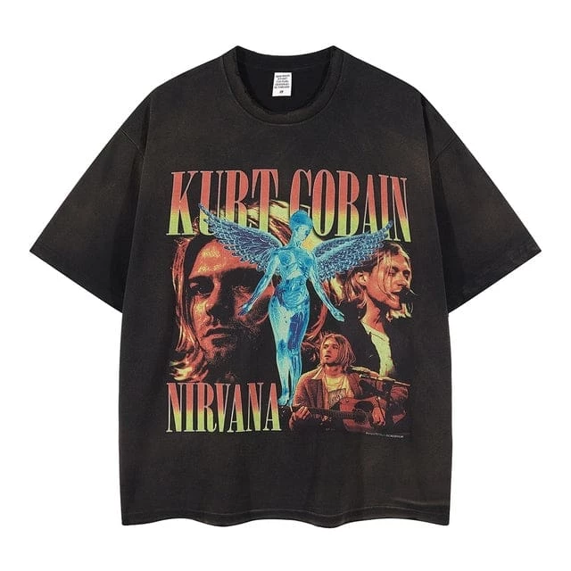 New ๐ Streetgarm Kurt Cobain Nirvana Washed T-Shirt ๐ฅฐ 3 Streetgarm Kurt Cobain Nirvana Washed T-Shirt