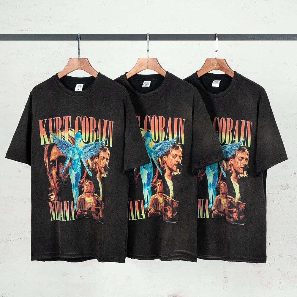 New ๐ Streetgarm Kurt Cobain Nirvana Washed T-Shirt ๐ฅฐ 5 Streetgarm Kurt Cobain Nirvana Washed T-Shirt
