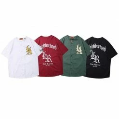 Streetgarm NEW LA Neighborhood Embroidered Baseball Shirt