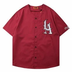 Streetgarm NEW LA Neighborhood Embroidered Baseball Shirt