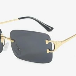 Streetgarm Large Square Rimless Sunglasses