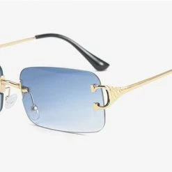 Streetgarm Large Square Rimless Sunglasses