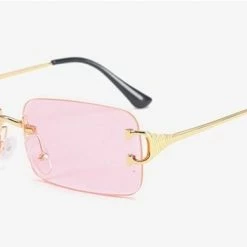 Streetgarm Large Square Rimless Sunglasses