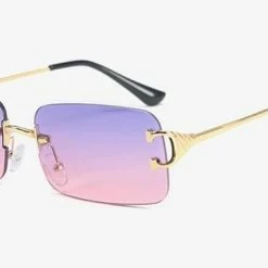 Streetgarm Large Square Rimless Sunglasses