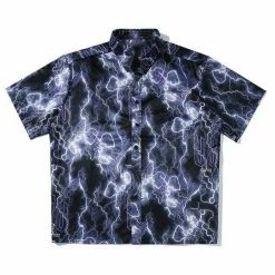 Streetgarm NEW Lightning Print Hawaiian Shirt