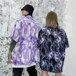 Streetgarm NEW Lightning Print Hawaiian Shirt