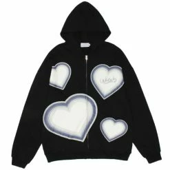 Streetgarm NEW Love Heart Print Zip Hoodie