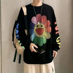 Deals ✔️ Streetgarm Murakami Flower Sweatshirt SALE ⭐ 19 Streetgarm Murakami Flower Sweatshirt SALE