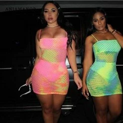 Top 10 😀 Streetgarm Neon Fishnet 👗 Dress - Green 👍 13 Streetgarm Neon Fishnet Dress - Green