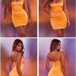 Cheap ⭐ Streetgarm NEW Neon Satin Mini 👗 Dress 🔔 39 Streetgarm NEW Neon Satin Mini Dress