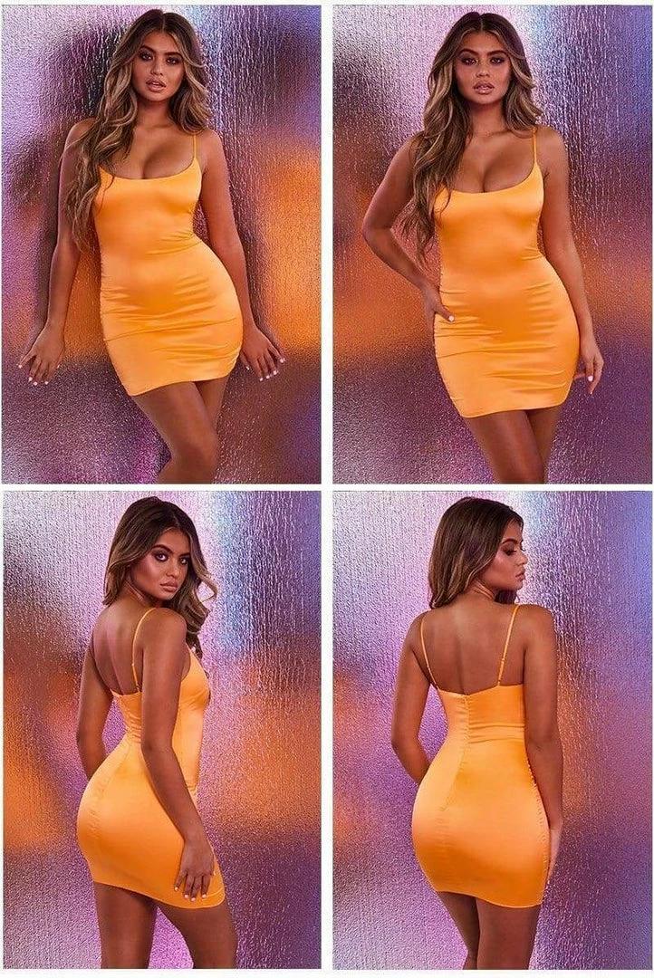 Cheap ⭐ Streetgarm NEW Neon Satin Mini 👗 Dress 🔔 21 Streetgarm NEW Neon Satin Mini Dress