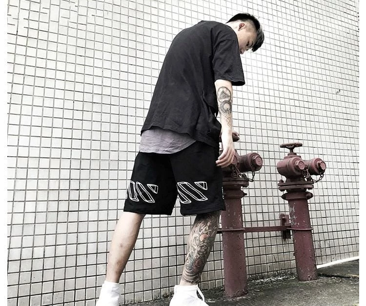 Best Pirce 🎉 Streetgarm OFF Stripped White Shorts NEW 🎉 9 Streetgarm OFF Stripped White Shorts NEW