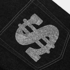 Streetgarm OhFuck Y2K Silver Print Denim Jeans NEW