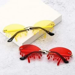Streetgarm NEW Oval Rimless Drip Sunglasses